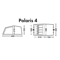 Палатка FHM Polaris 4 кемпинговая цвет Синий / Серый превью 10
