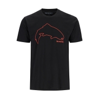 Футболка SIMMS Trout Outline T-Shirt цвет Black