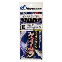 Оснастка готовая HAYABUSA Sabiki F3 3,2 м 0,23 мм цв. white кр. № 10 цв. silver