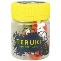 Червь TERUKI Flash 8 см (7 шт.) зап. сыр цв. Green/White/Orange превью 3