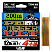 Плетенка SUNLINE SaltiMate PE Jigger ULT 4 Braid многоцветная 200 м #0.8