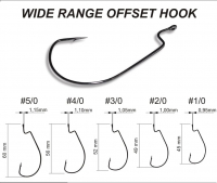 Крючок офсетный CRAZY FISH Wide Range Offset Joint Hook № 6 (200 шт.)