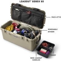 Ящик YETI LoadOut GoBox Gear Case 60 цвет Charcoal превью 2