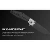 Нож складной RUIKE Knife D191-B цв. Серый превью 3