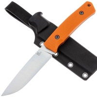 Нож с фиксированным клинком OWL KNIFE Barn сталь JM390 рукоять стеклотекстолит G10 цв. Оранжевый превью 2