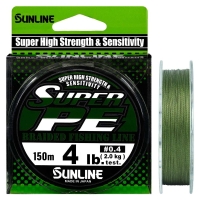 Плетенка SUNLINE New Super PE 150 м 0.4 цв. dark green