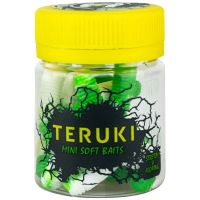 Червь TERUKI Roy 6,5 см (7 шт.) зап. сыр цв. White/Green/White/Green превью 3