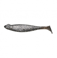 Виброхвост MEGABASS Hazedong Shad Vios Mineral 76 мм (8 шт.) цв. black silver flake превью 1