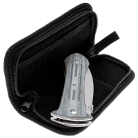 Нож складной полуавтоматический BOKER Smatchet сталь VG-10 рукоять Микарта цв. Серый превью 3