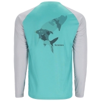 Термокофта SIMMS Tech Tee - Artist Series цвет Tarpon / Sea Breeze / Sterling превью 2