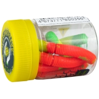 Червь TERUKI Roy 6,5 см (7 шт.) зап. сыр цв. Green/Orange/Chartreuse превью 2