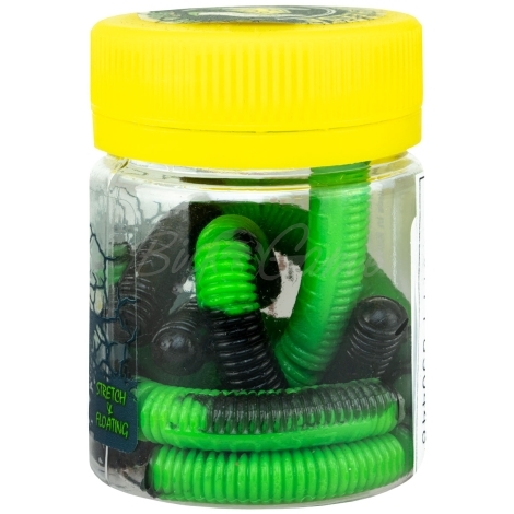 Червь TERUKI Roy 6,5 см (7 шт.) зап. сыр цв. Green/Black фото 1