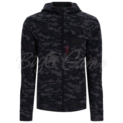 Толстовка SIMMS CX Hoody - Full Zip цвет Ghost Camo Black фото 1