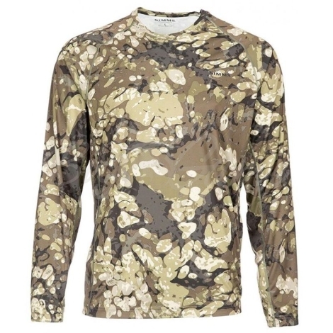 Термокофта SIMMS Solarflex LS Crewneck - Print цвет Riparian Camo фото 1