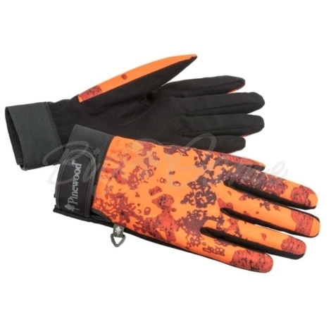 Перчатки PINEWOOD Thuringen Camou Glove цвет Strata Blaze / Black фото 1